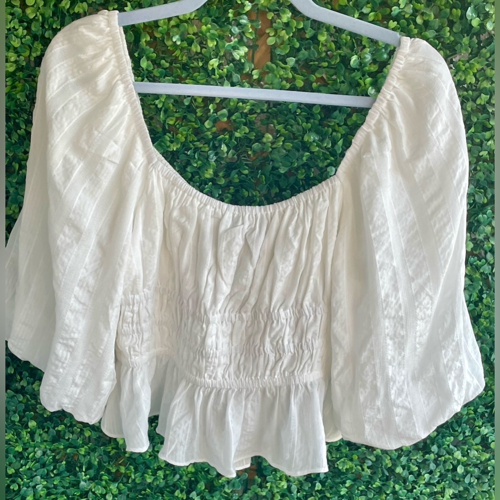 MinkPink - NWT | Revolve White Norah Top Tie Front | Sz Lg | Made in Australia - Picture 10 of 17